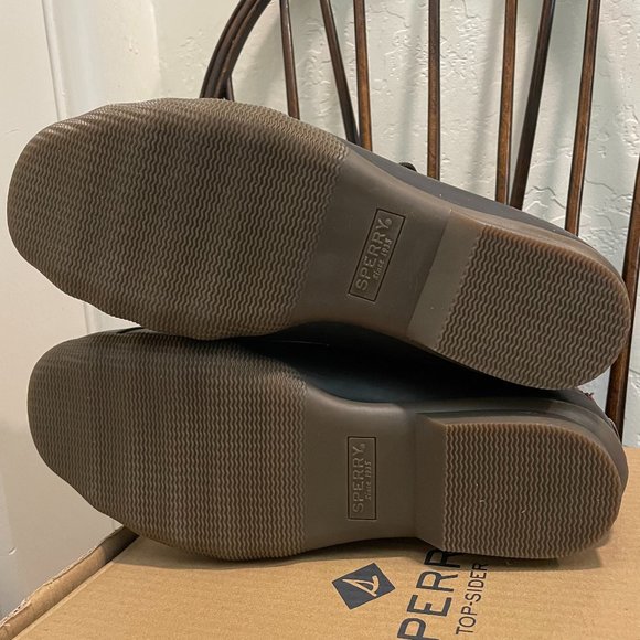 Sperry SALTWATER Amaretto Black Leather Duck Boots New Men's Shoes - Picture 11 of 11